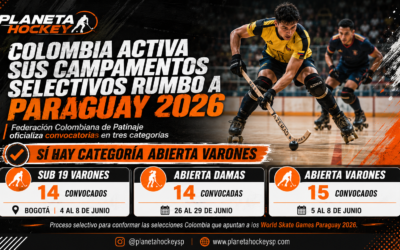 Colombia activa sus campamentos selectivos de hockey patín rumbo a los World Skate Games Paraguay 2026